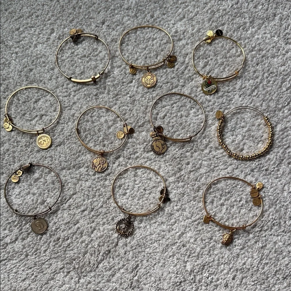 Alex and Ani Gold Charm Bracelet Collection